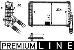 Heat Exchanger, interior heating MAHLE AH85000P