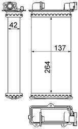Heat Exchanger, interior heating MAHLE AH94000S