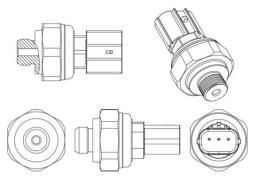 Pressure Switch, air conditioning MAHLE ASE10000P