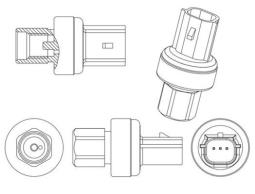 Pressure Switch, air conditioning MAHLE ASE12000P