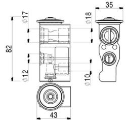 Expansion Valve, air conditioning MAHLE AVE2000P