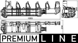 Cooler, exhaust gas recirculation MAHLE CE13000P