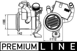 Cooler, exhaust gas recirculation MAHLE CE5000P