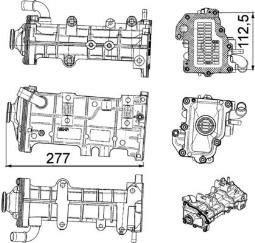 Cooler, exhaust gas recirculation MAHLE CE23000P