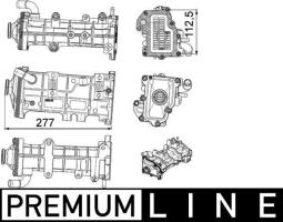 Cooler, exhaust gas recirculation MAHLE CE23000P