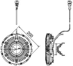 Clutch, radiator fan MAHLE CFC100000P