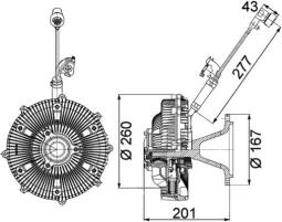 Clutch, radiator fan MAHLE CFC115000P