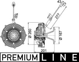 Clutch, radiator fan MAHLE CFC115000P