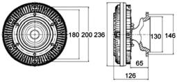 Clutch, radiator fan MAHLE CFC133000P