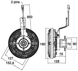 Clutch, radiator fan MAHLE CFC134000P