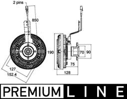 Clutch, radiator fan MAHLE CFC134000P