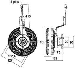 Clutch, radiator fan MAHLE CFC135000P