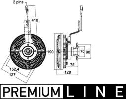 Clutch, radiator fan MAHLE CFC135000P