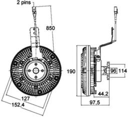 Clutch, radiator fan MAHLE CFC136000P