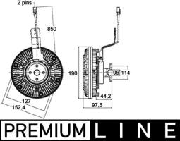 Clutch, radiator fan MAHLE CFC136000P