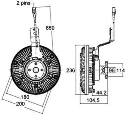 Clutch, radiator fan MAHLE CFC138000P