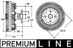 Clutch, radiator fan MAHLE CFC140000P