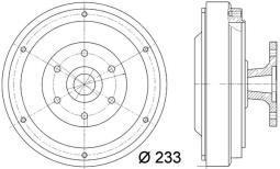 Clutch, radiator fan MAHLE CFC16000P