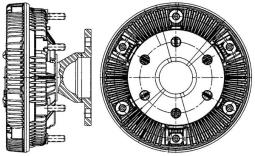 Clutch, radiator fan MAHLE CFC225000P