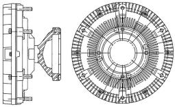 Clutch, radiator fan MAHLE CFC210000P