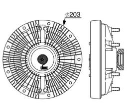 Clutch, radiator fan MAHLE CFC235000P