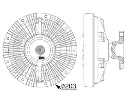 Clutch, radiator fan MAHLE CFC240000P