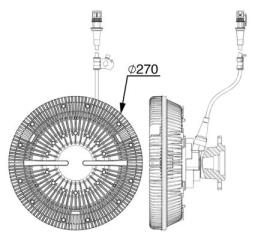 Clutch, radiator fan MAHLE CFC242000P