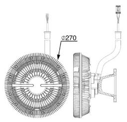 Clutch, radiator fan MAHLE CFC243000P