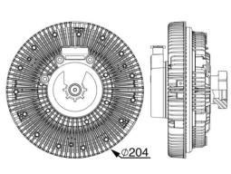 Clutch, radiator fan MAHLE CFC245000P