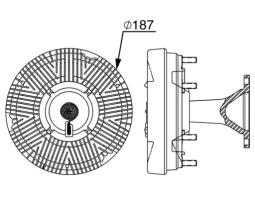 Clutch, radiator fan MAHLE CFC248000P