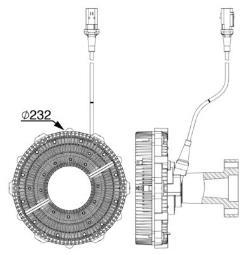 Clutch, radiator fan MAHLE CFC252000P