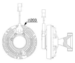 Clutch, radiator fan MAHLE CFC253000P