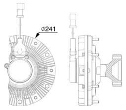 Clutch, radiator fan MAHLE CFC254000P