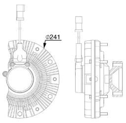 Clutch, radiator fan MAHLE CFC256000P