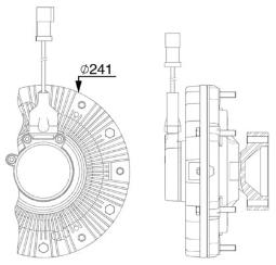 Clutch, radiator fan MAHLE CFC257000P