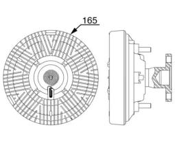 Clutch, radiator fan MAHLE CFC258000P