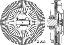 Clutch, radiator fan MAHLE CFC25000P