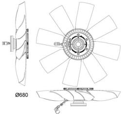 Fan, engine cooling Mahle CFF477000P