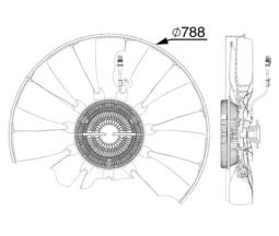 Fan, engine cooling Mahle CFF514000P