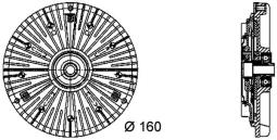 Clutch, radiator fan MAHLE CFC54000P