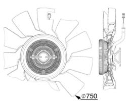 Fan, engine cooling Mahle CFF528000P