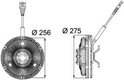 Clutch, radiator fan MAHLE CFC85000P