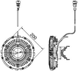 Clutch, radiator fan MAHLE CFC99000P