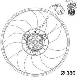 Fan, engine cooling MAHLE CFF160000P