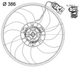 Fan, engine cooling MAHLE CFF162000P