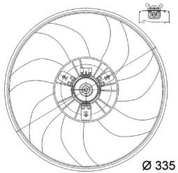 Fan, engine cooling MAHLE CFF164000P