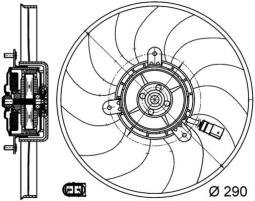 Fan, engine cooling MAHLE CFF171000S