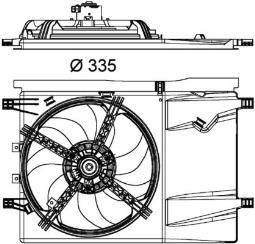 Fan, engine cooling MAHLE CFF182000P