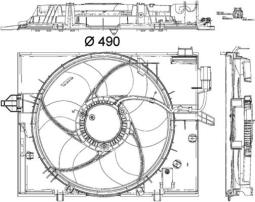 Fan, engine cooling MAHLE CFF190000P