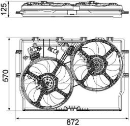 Fan, engine cooling MAHLE CFF194000P